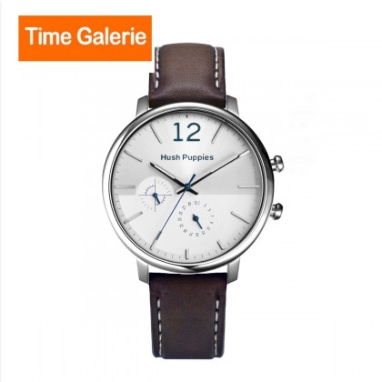 Hush Puppies Orbz HP.7154M.2522 Multi-Function Dark Brown Leather Band Men Watch